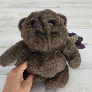 Disneyland Vintage Brown Ewok Bear Doll Plush Star Wars 9" Soft